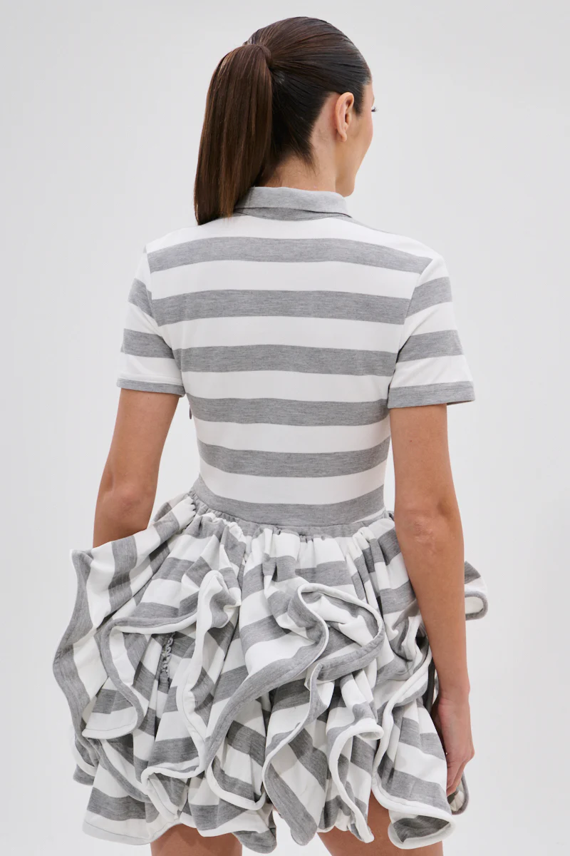 OFFICE SIREN STRIPED SHIRT DRESS - Image 4