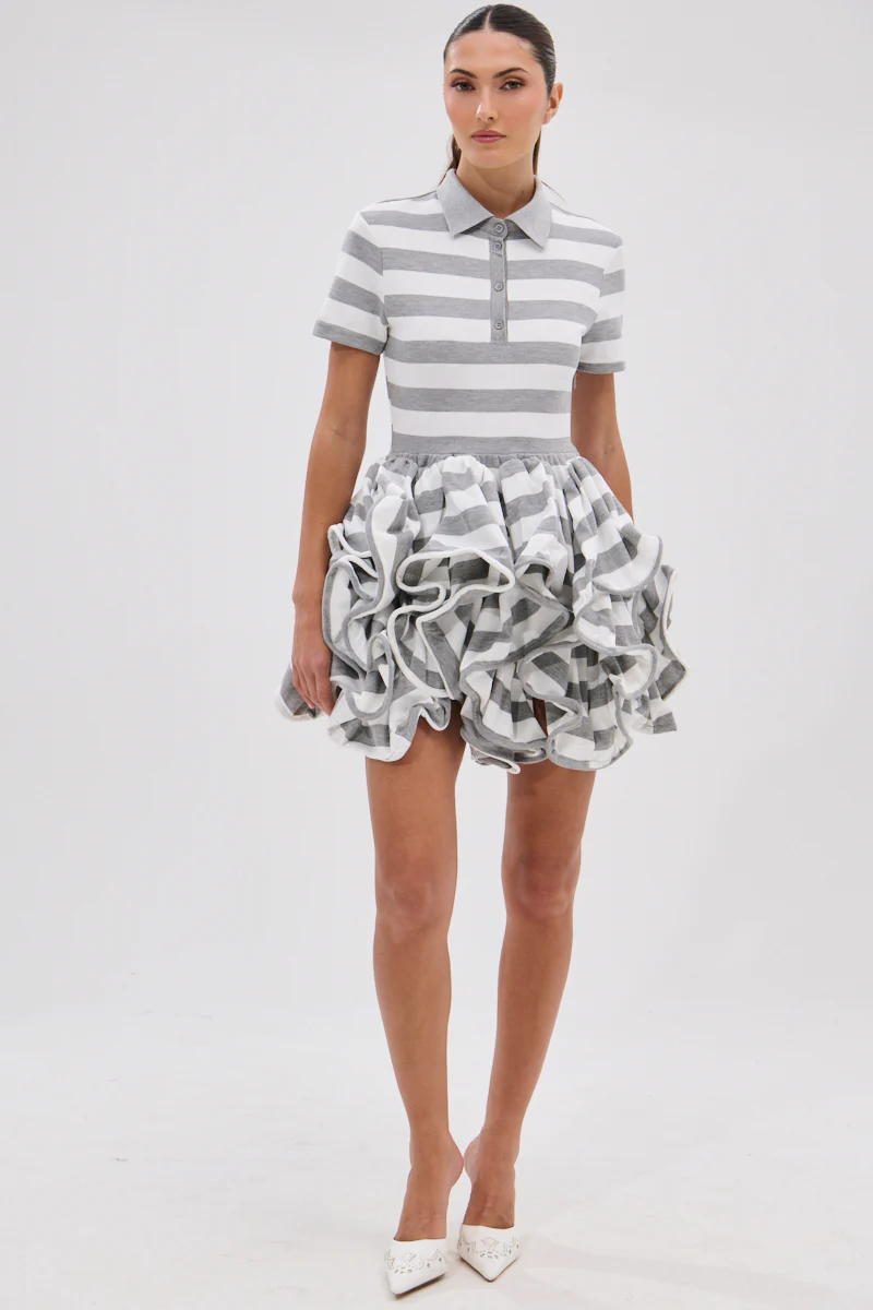OFFICE SIREN STRIPED SHIRT DRESS - Image 5