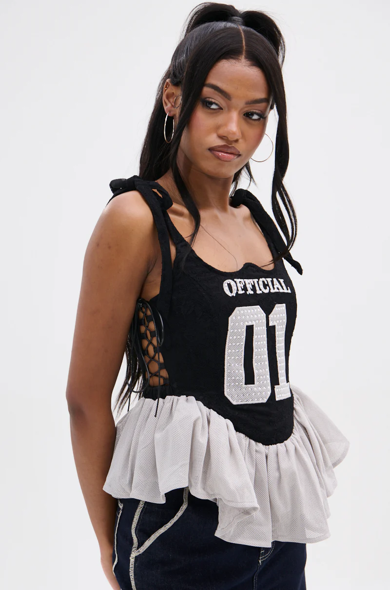 OFFICIAL PRINCESS LACE PEPLUM CORSET TOP - Image 3