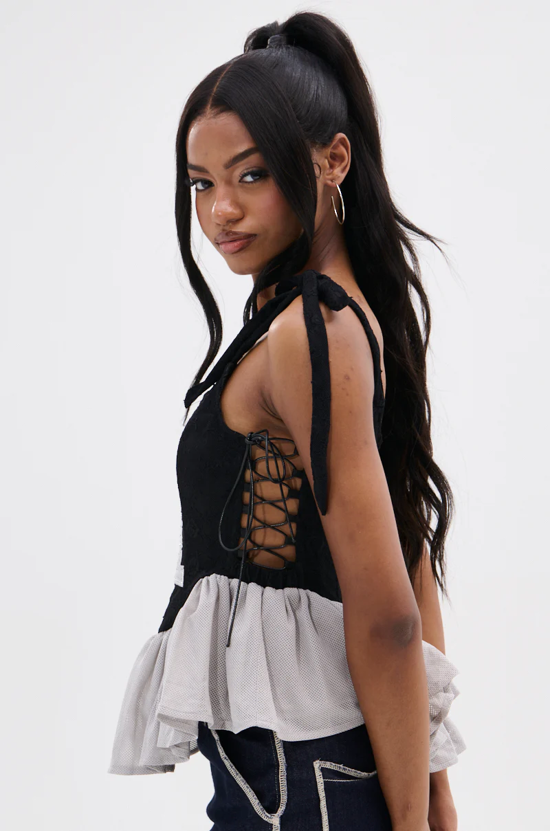 OFFICIAL PRINCESS LACE PEPLUM CORSET TOP - Image 4