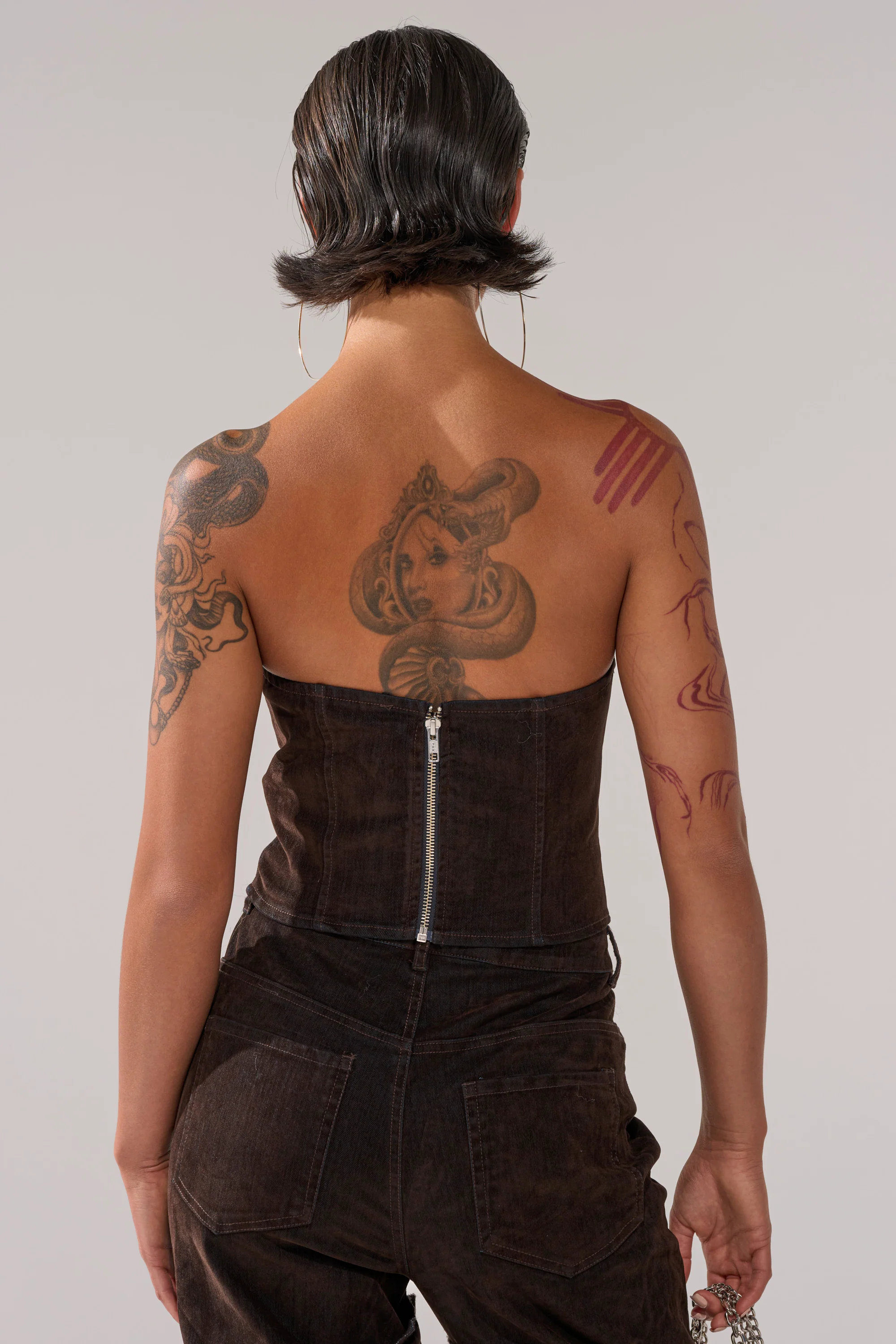 OH BABY VELVET DENIM CORSET - Image 4