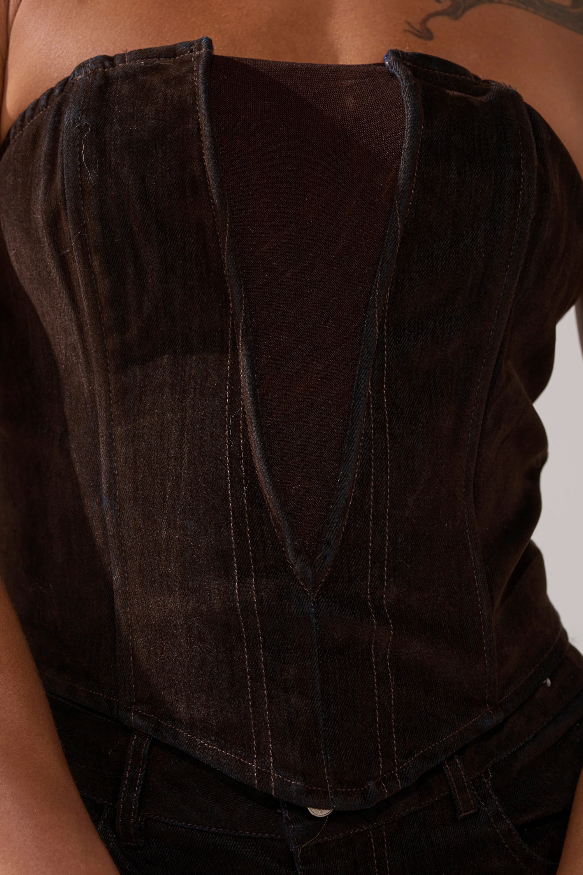 OH BABY VELVET DENIM CORSET - Image 8