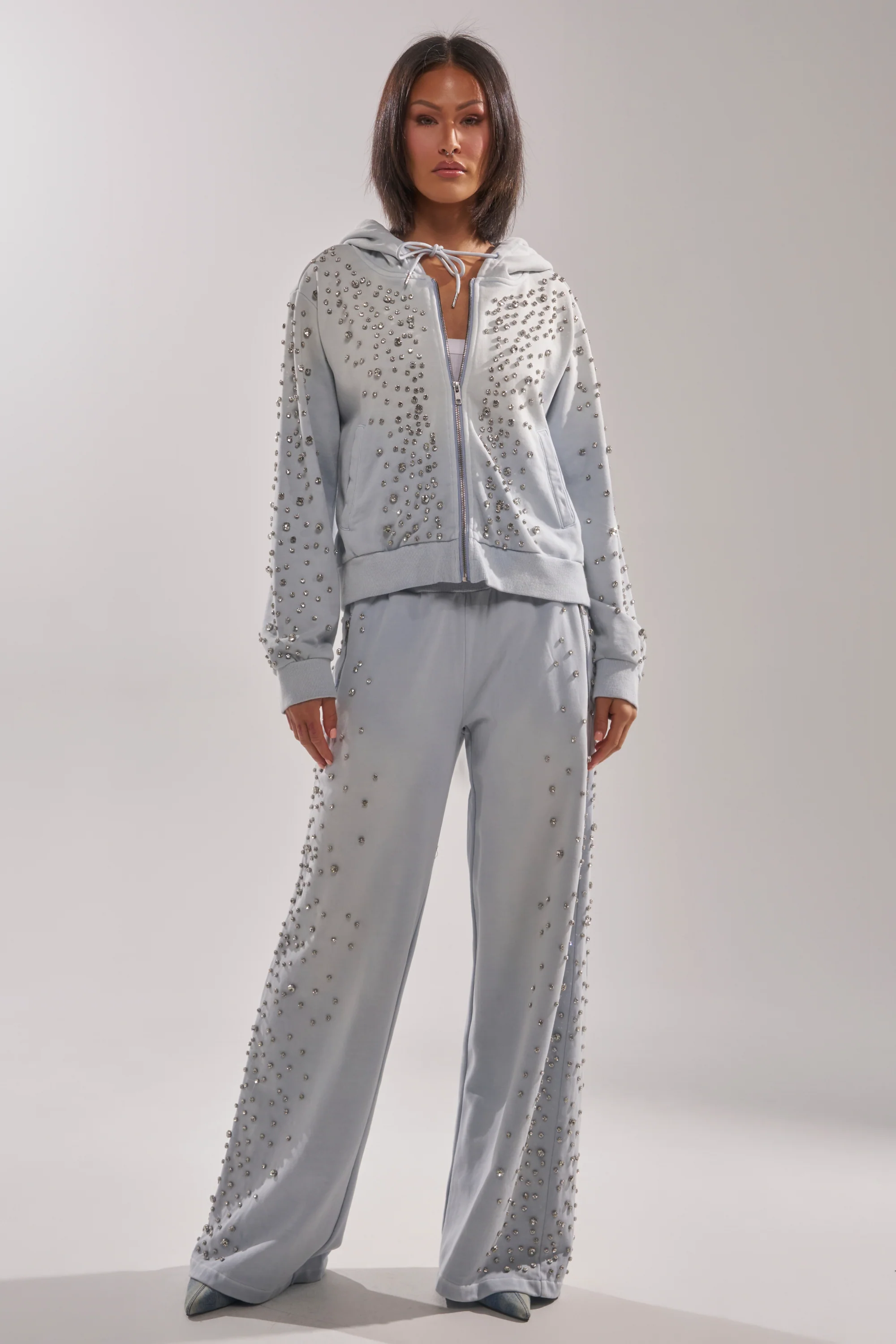 OH HOT DAMN EMBELLISHED ZIP UP SWEATSHIRT - Image 7
