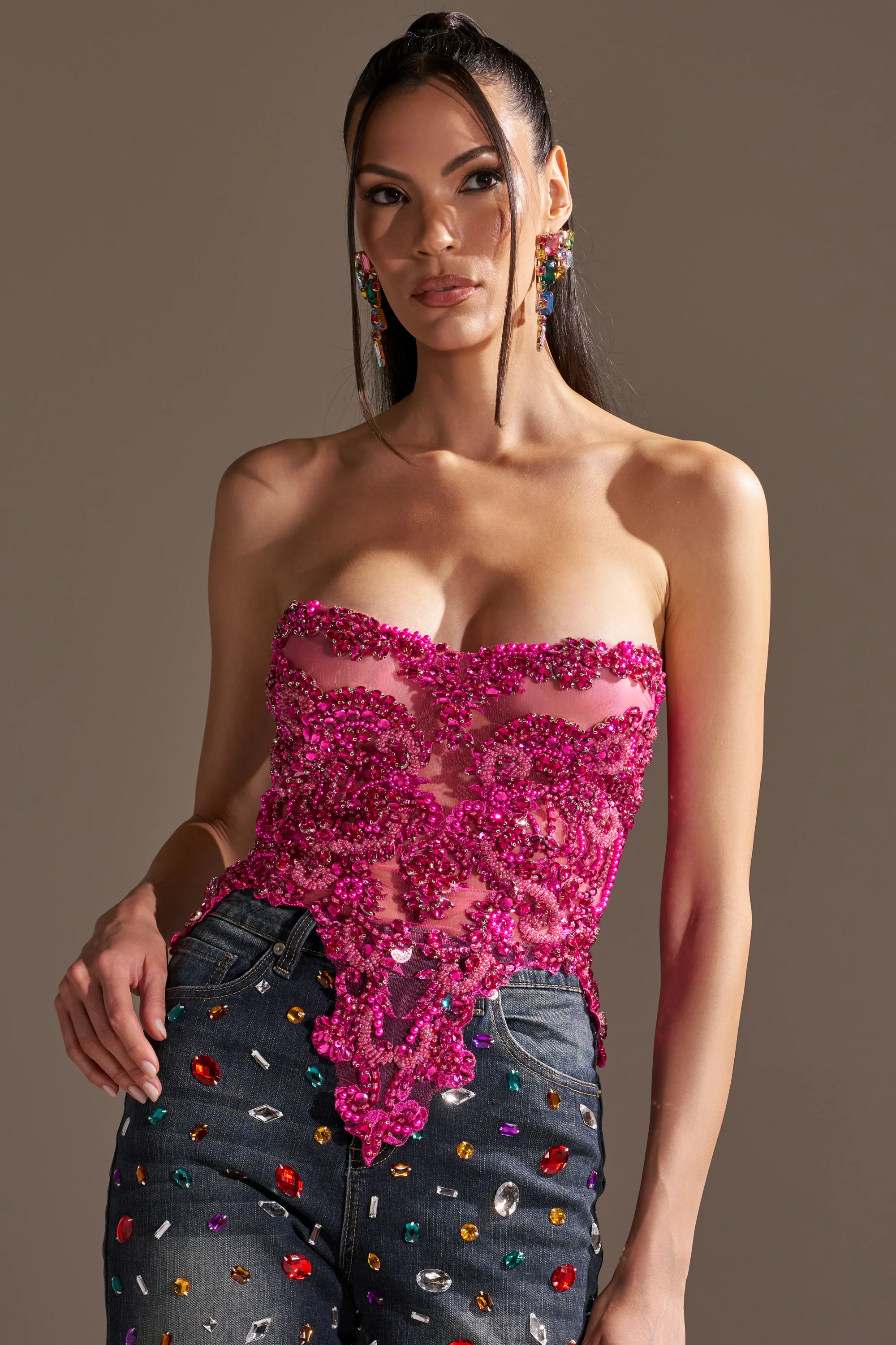 OH HOT DAMN RHINESTONE CORSET - Image 2
