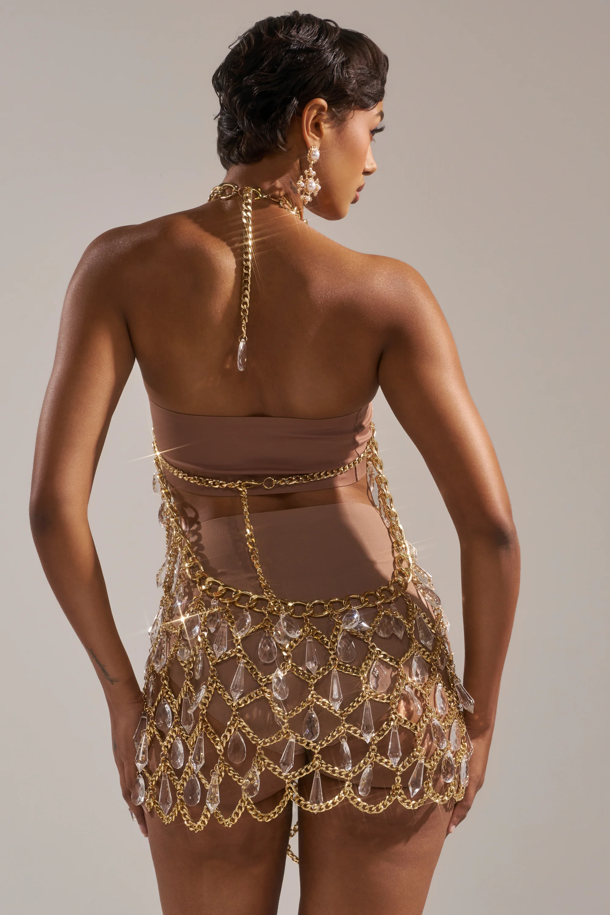 OH HOT DAMN RHINESTONE MINI DRESS - Image 7