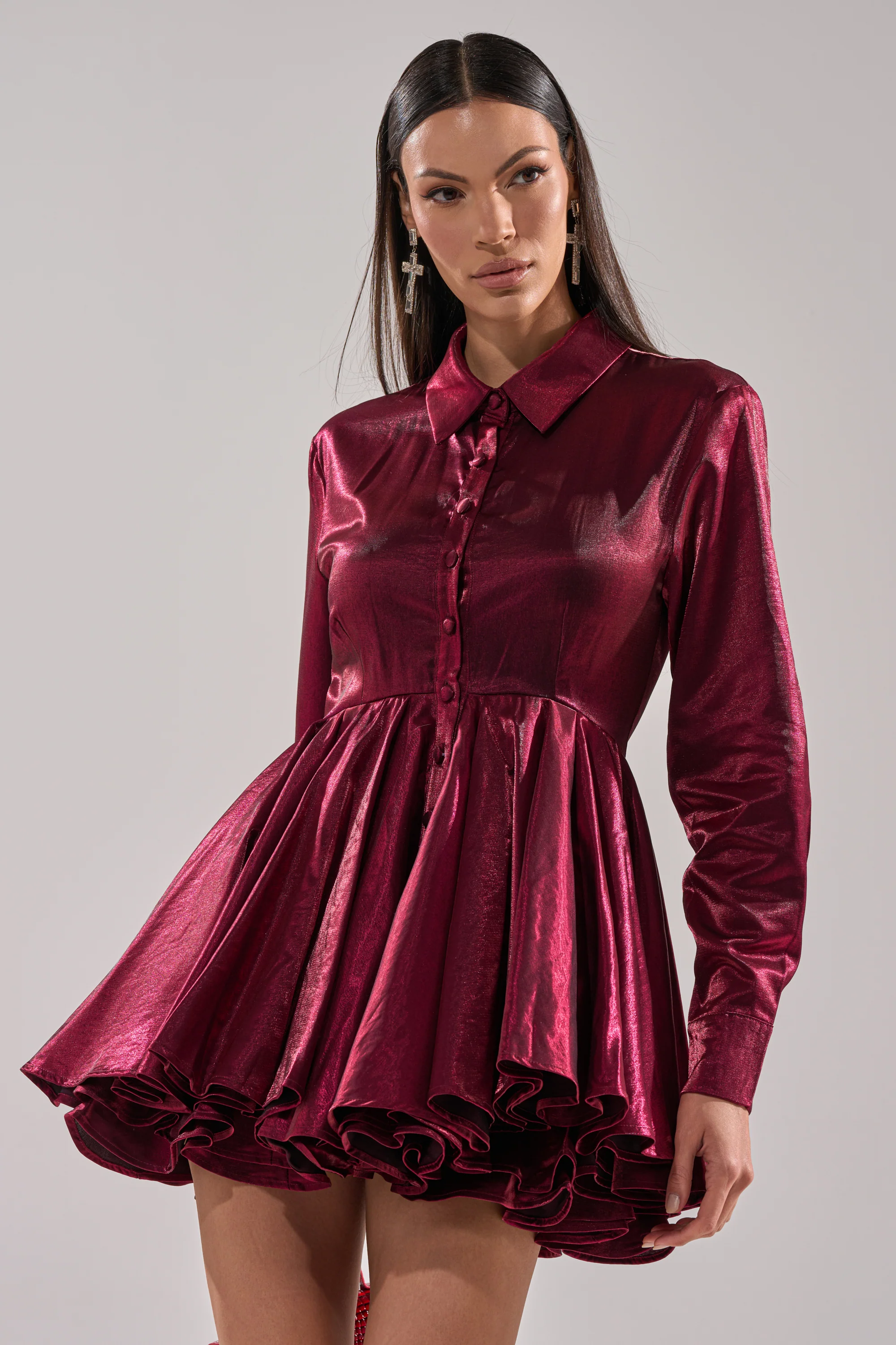 OH MY BUTTON DOWN MINI DRESS - Image 4