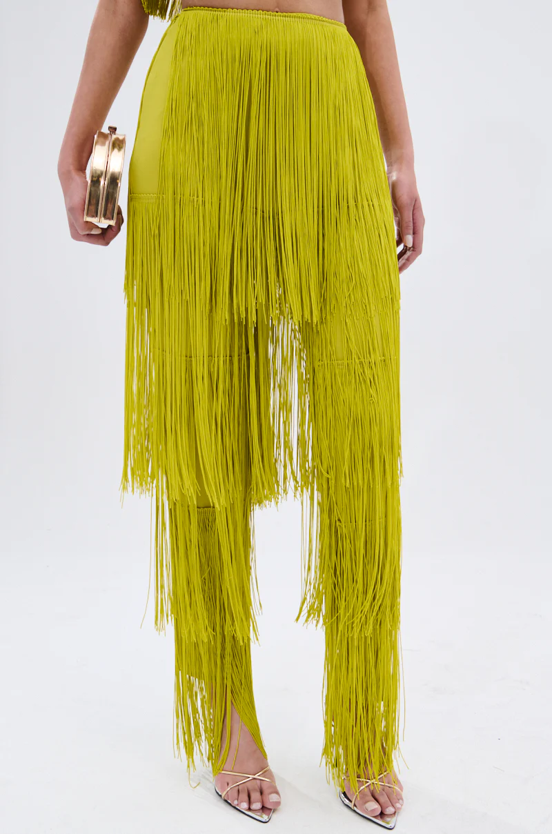OH SO FRINGE PANTS IN GREEN - Image 2