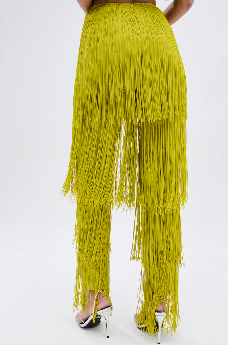 OH SO FRINGE PANTS IN GREEN - Image 5
