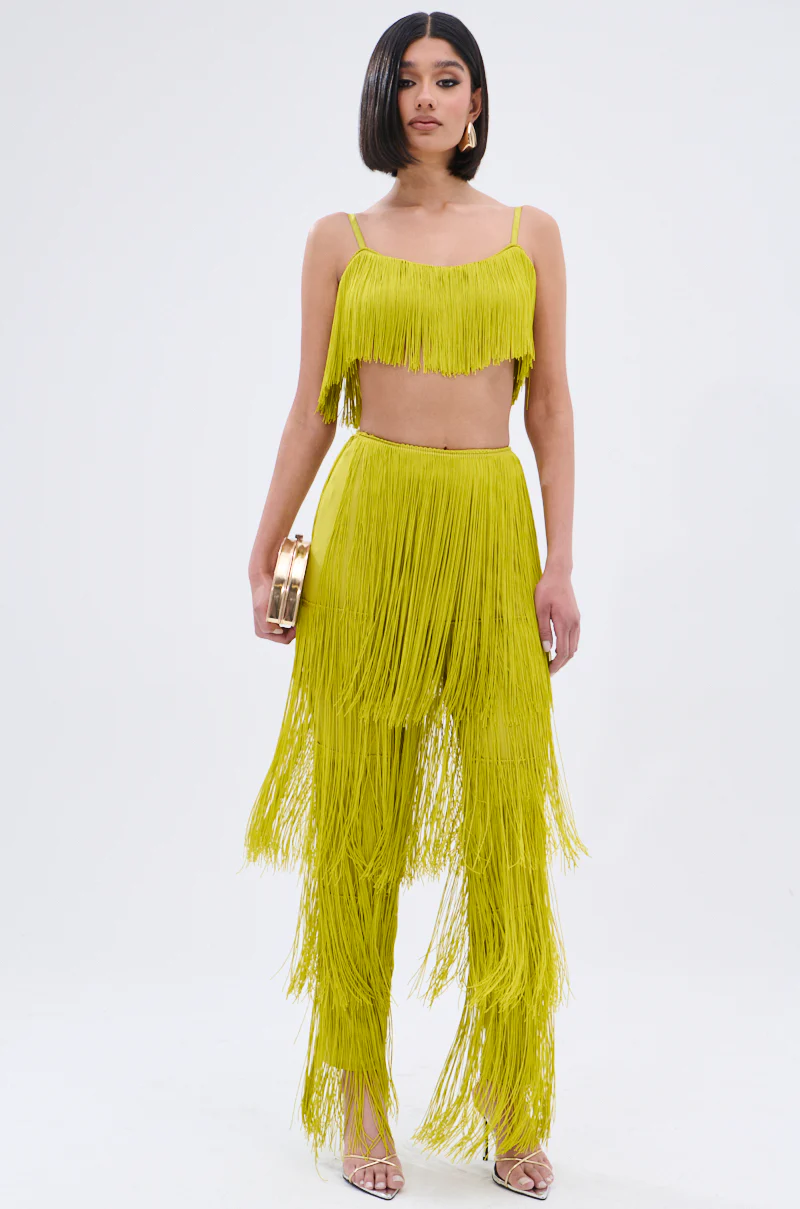 OH SO FRINGE PANTS IN GREEN - Image 6