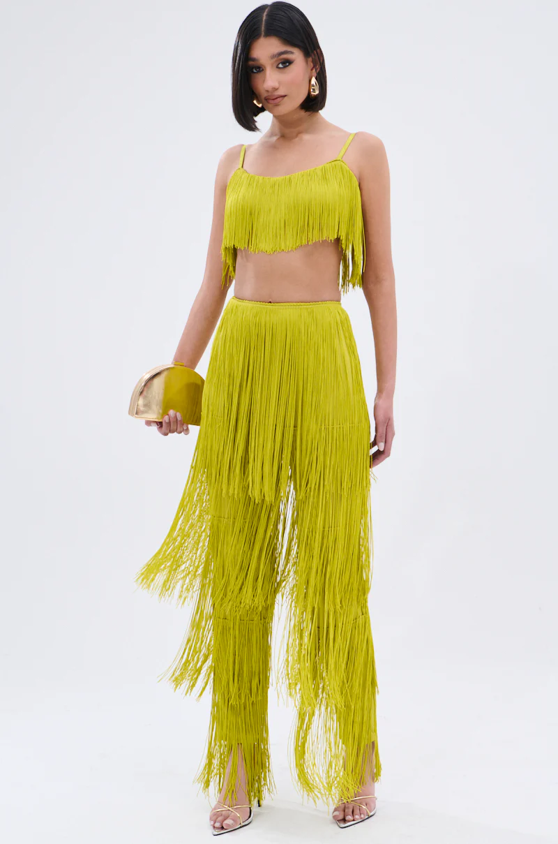 OH SO FRINGE PANTS IN GREEN - Image 7