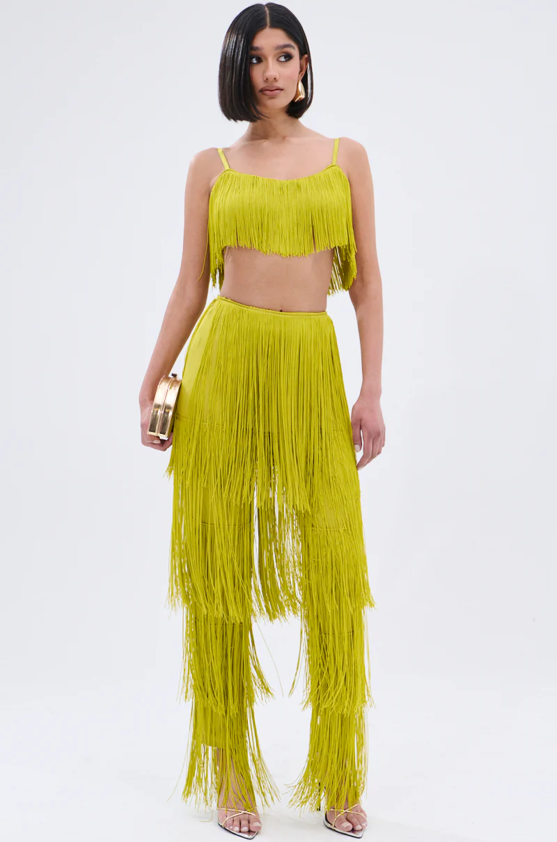 OH SO FRINGE PANTS IN GREEN - Image 8