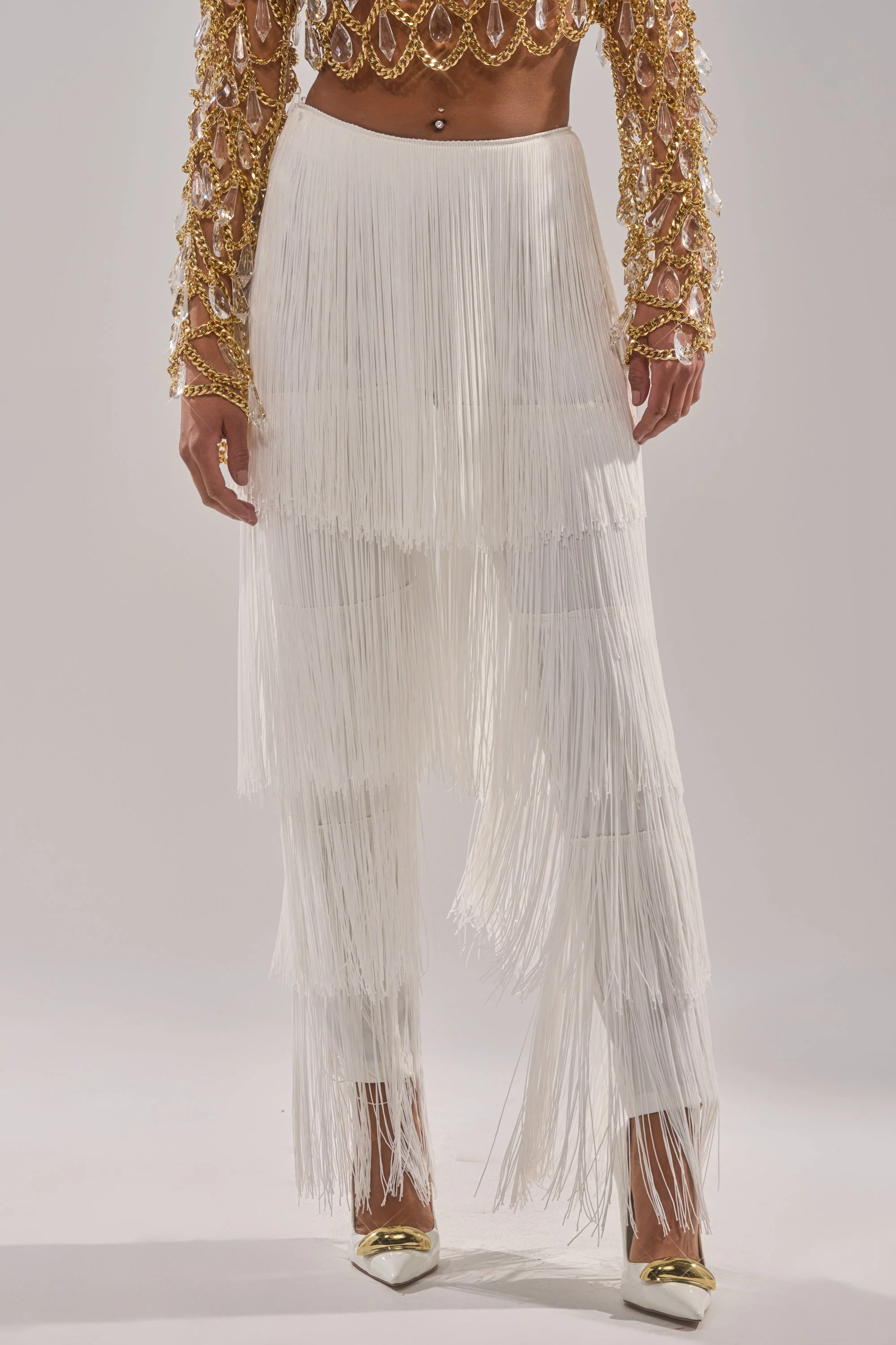 OH SO FRINGE PANTS IN WHITE - Image 2