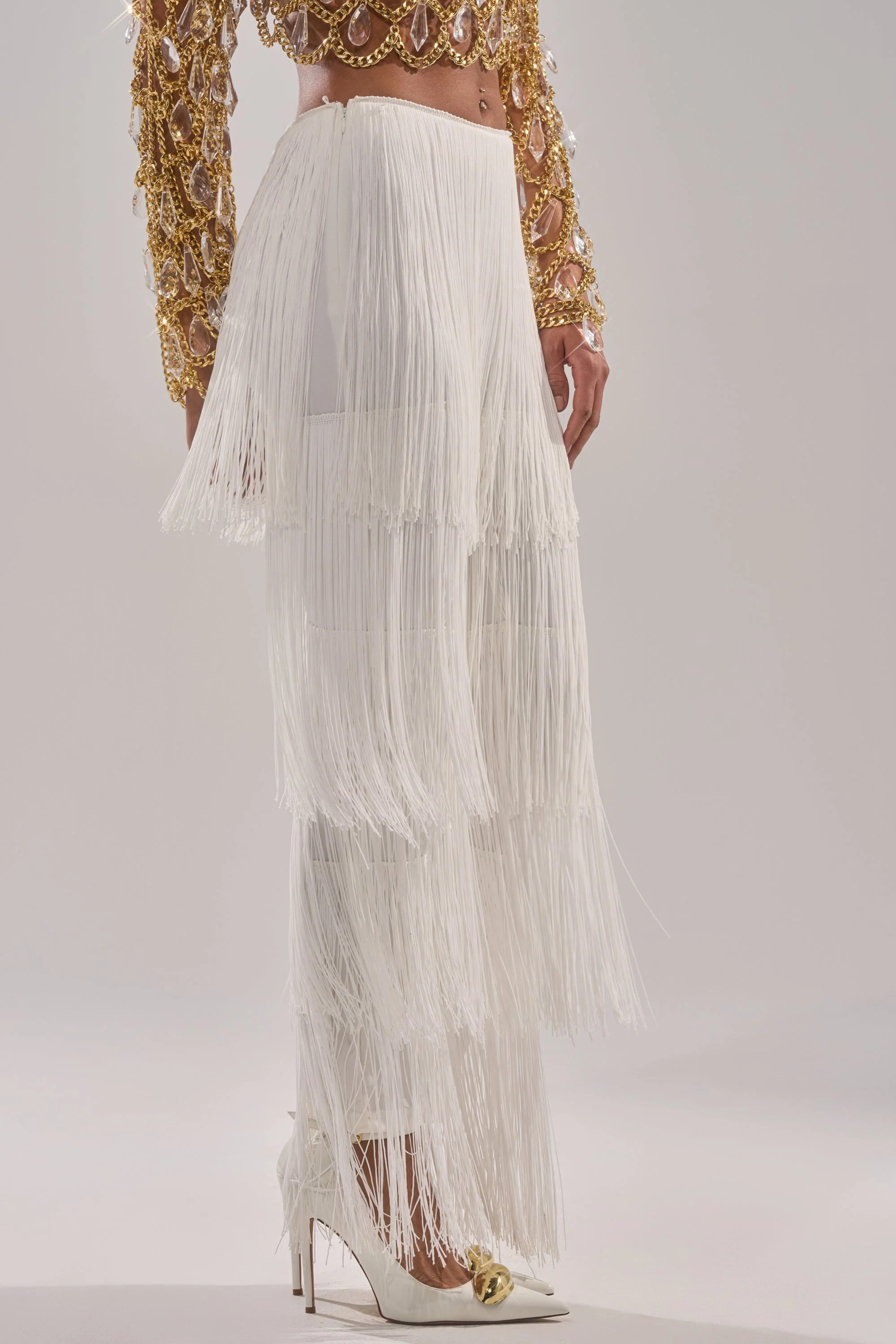 OH SO FRINGE PANTS IN WHITE - Image 4