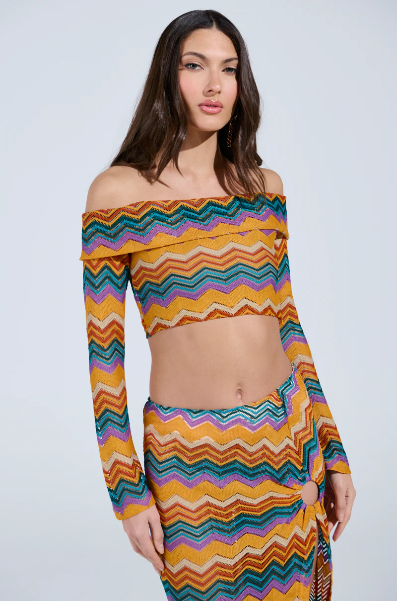 OH SO ZIGGY CROCHET OFF THE SHOULDER TOP - Image 2