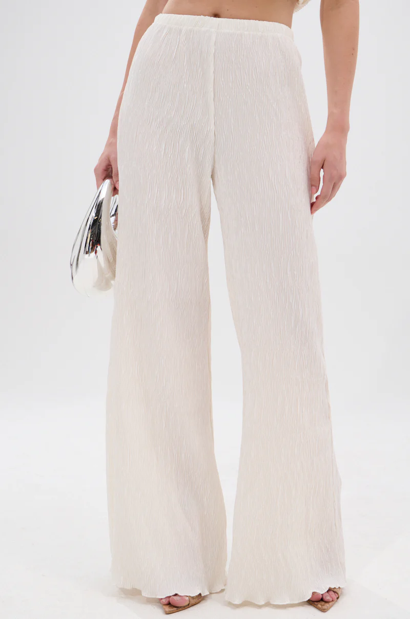 OLIVIA PLISSE PANT IN WHITE - Image 2