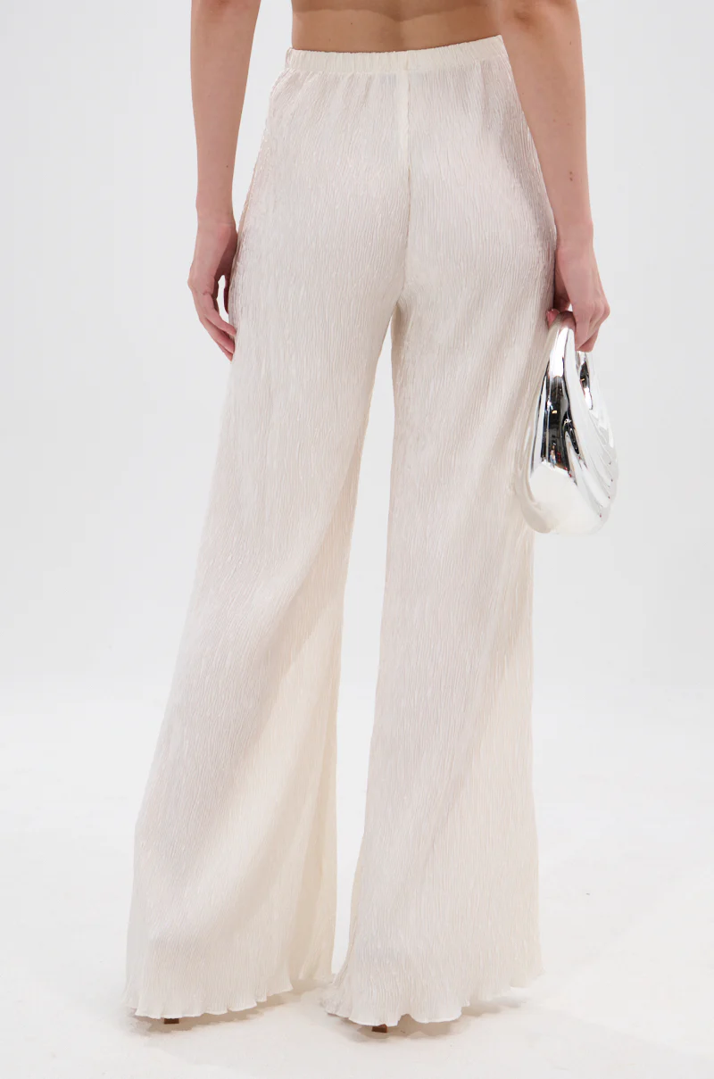 OLIVIA PLISSE PANT IN WHITE - Image 5