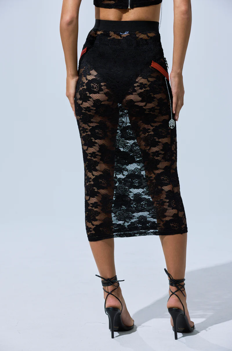 OMG LACE MAXI SKIRT WITH EMBELLISHMENTS - Image 5