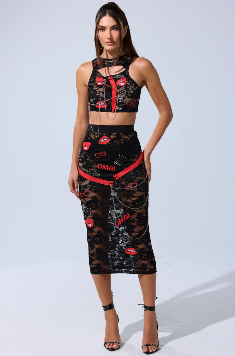 OMG LACE TANK WITH EMBELLISHMENTS - Image 6