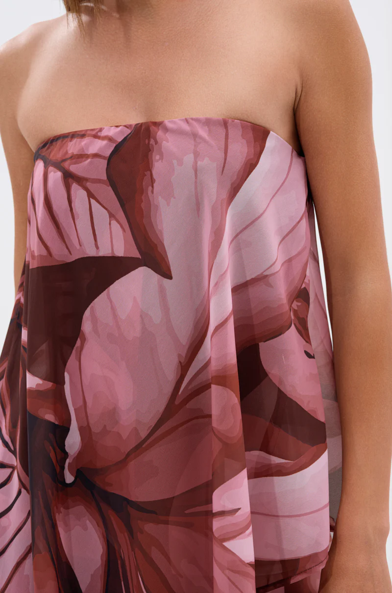 ON A BEACH SOMEWHERE PRINTED JUMPSUIT IN ORANGE - Image 5