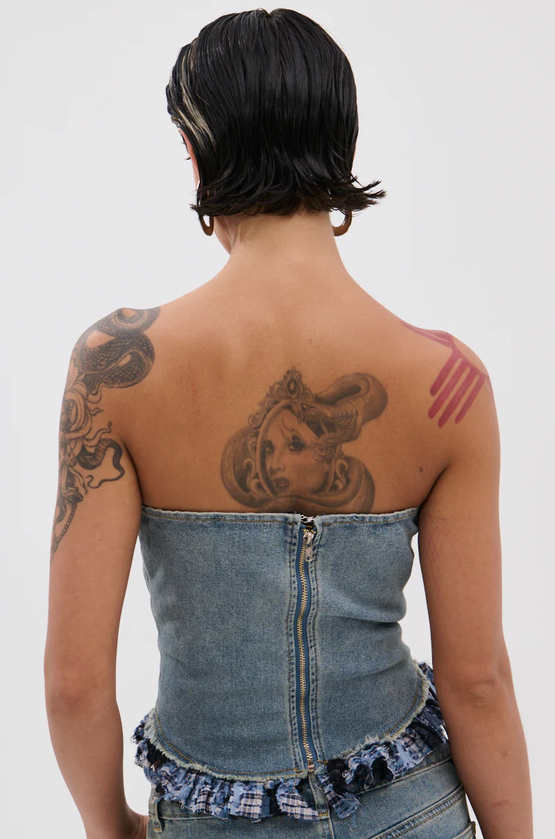 ON POINT PLAID EMBELLISHED CORSET - Image 7