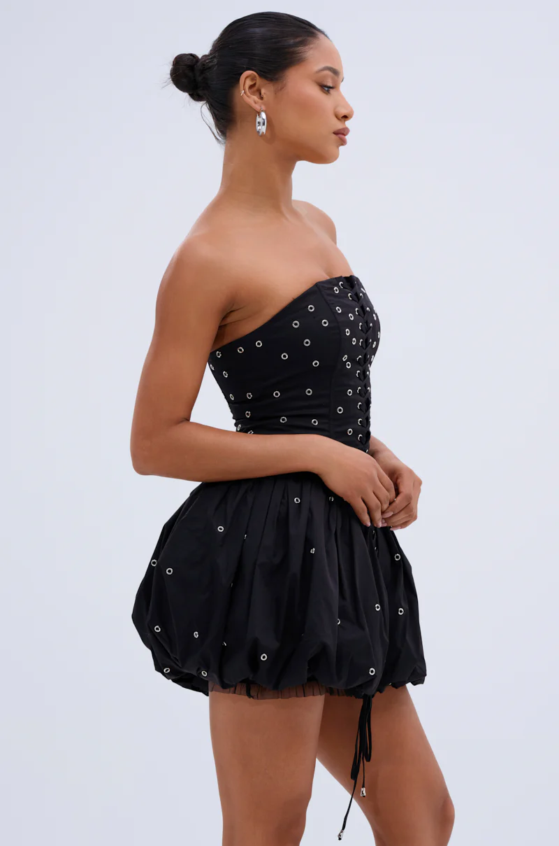 ON THE EDGE BUBBLE MINI DRESS WITH GROMMETS - Image 2