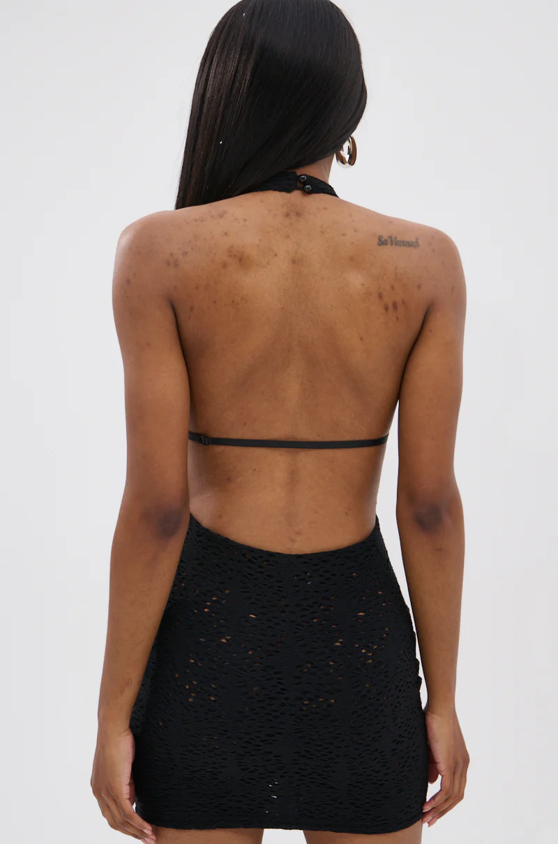 ON THE MOVE BODYCON MINI DRESS IN BLACK - Image 5