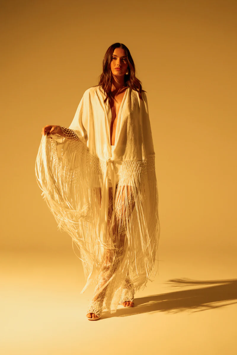 ON TO SOMETHING GOOD FRINGE TIE FRONT BLOUSE - Image 2