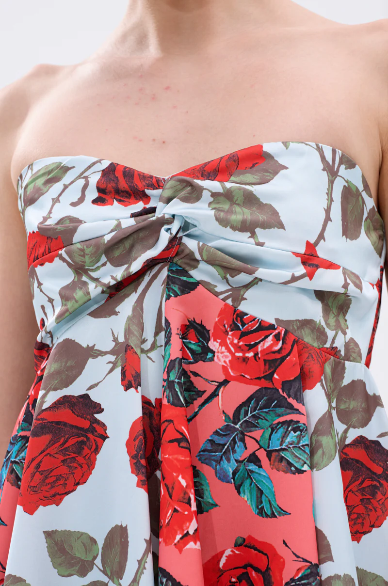 ON VACAY PRINTED SATIN MINI DRESS - Image 7