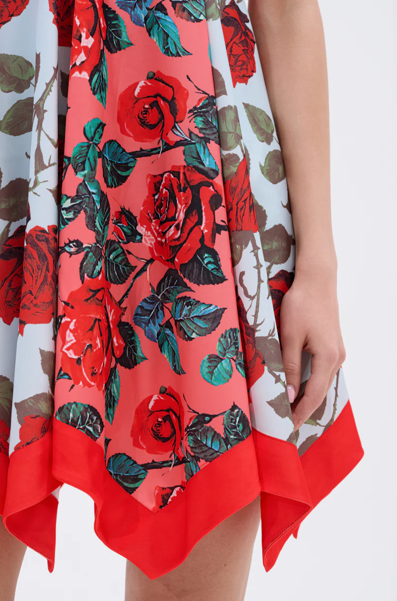 ON VACAY PRINTED SATIN MINI DRESS - Image 8