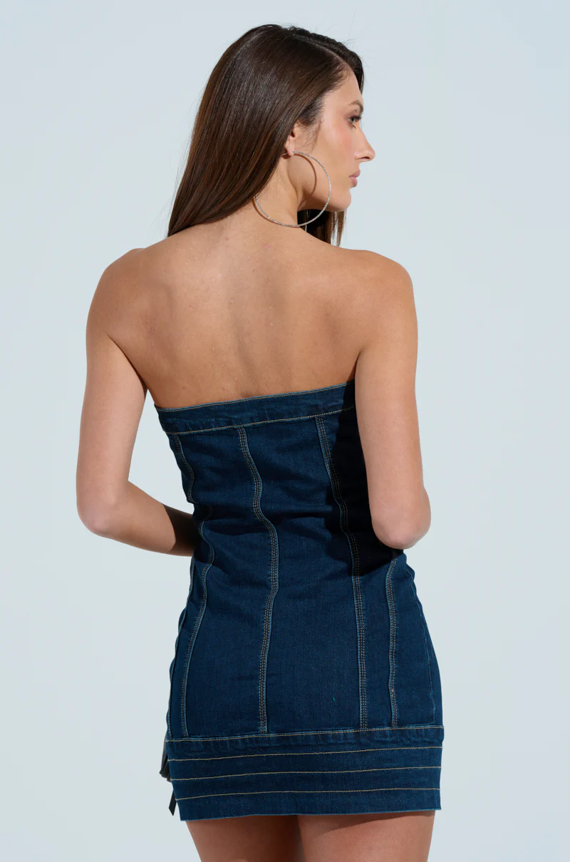 ONE OF A KIND DENIM MINI DRESS - Image 5