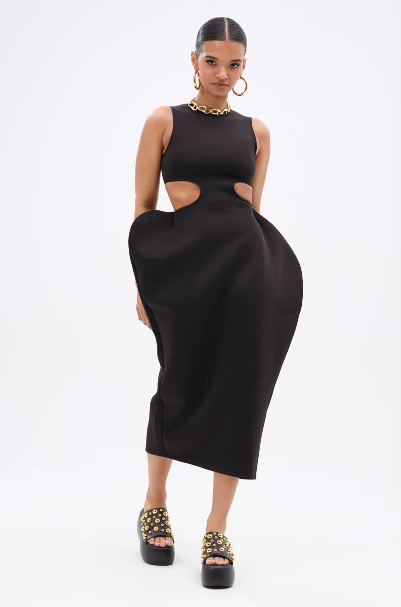 ONE OF ONE ABSTRACT MIDI DRESS - Image 2
