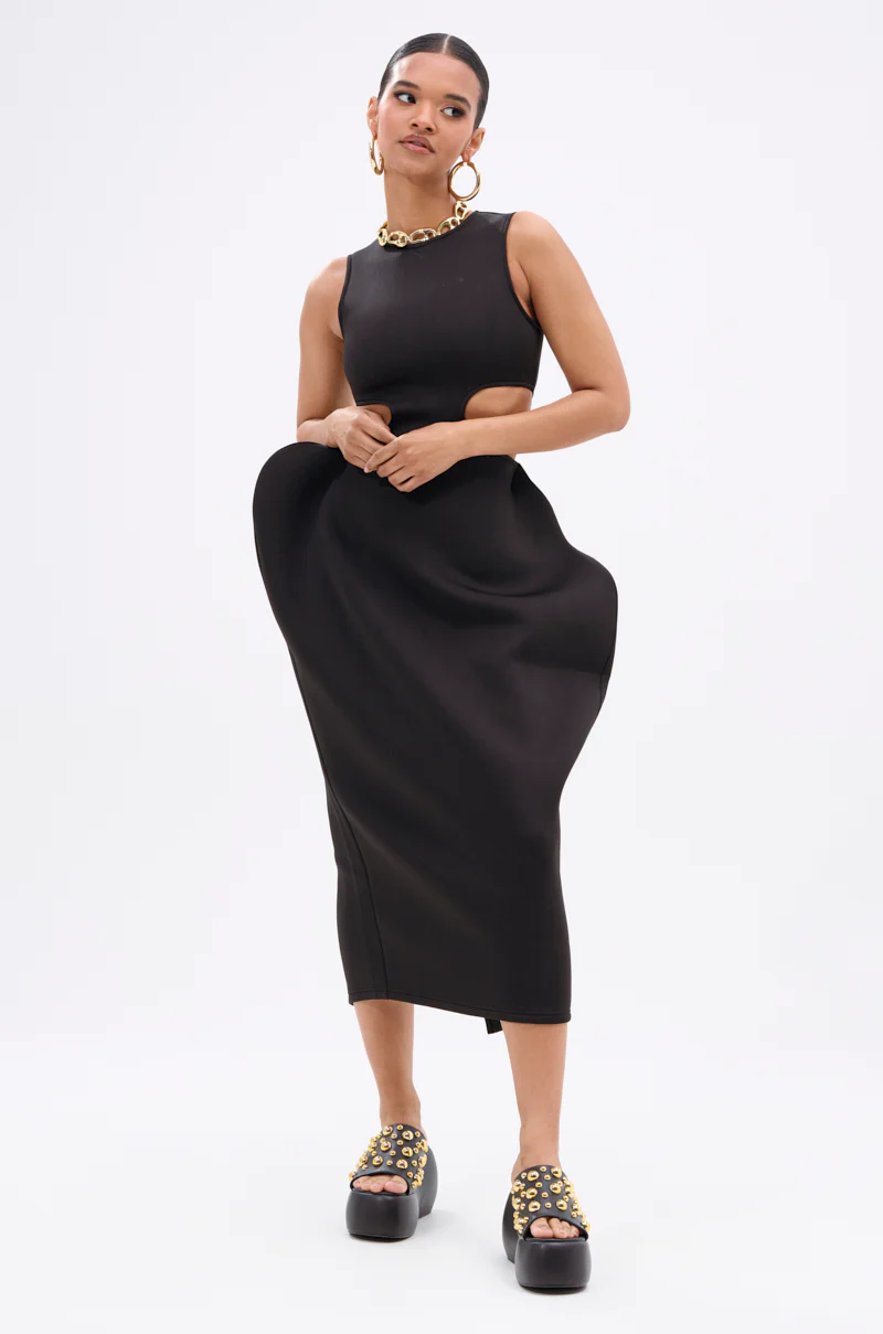 ONE OF ONE ABSTRACT MIDI DRESS - Image 3