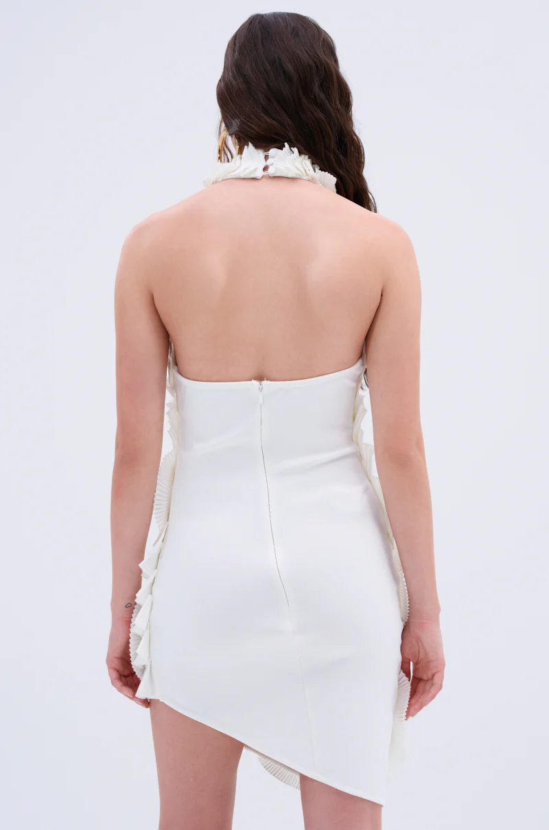 ONE OF ONE BANDAGE MINI DRESS IN WHITE - Image 7