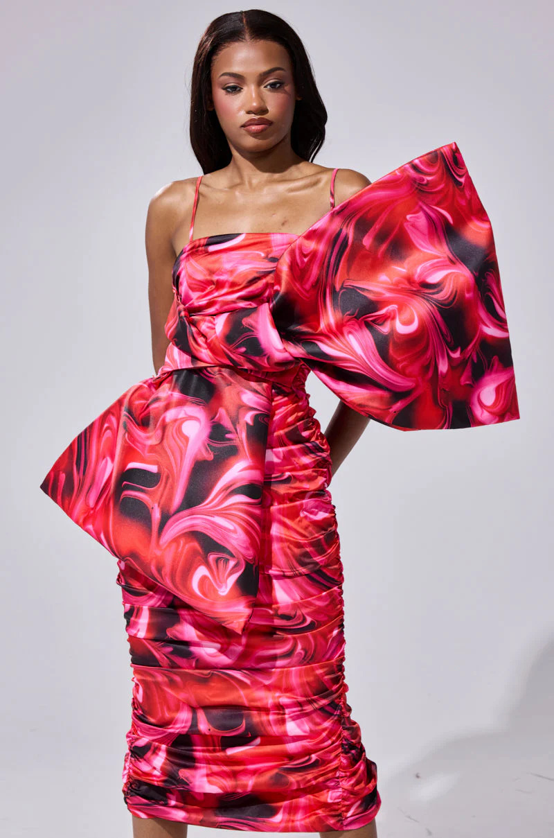 ONE OF ONE BOW MIDI DRESS - Image 2