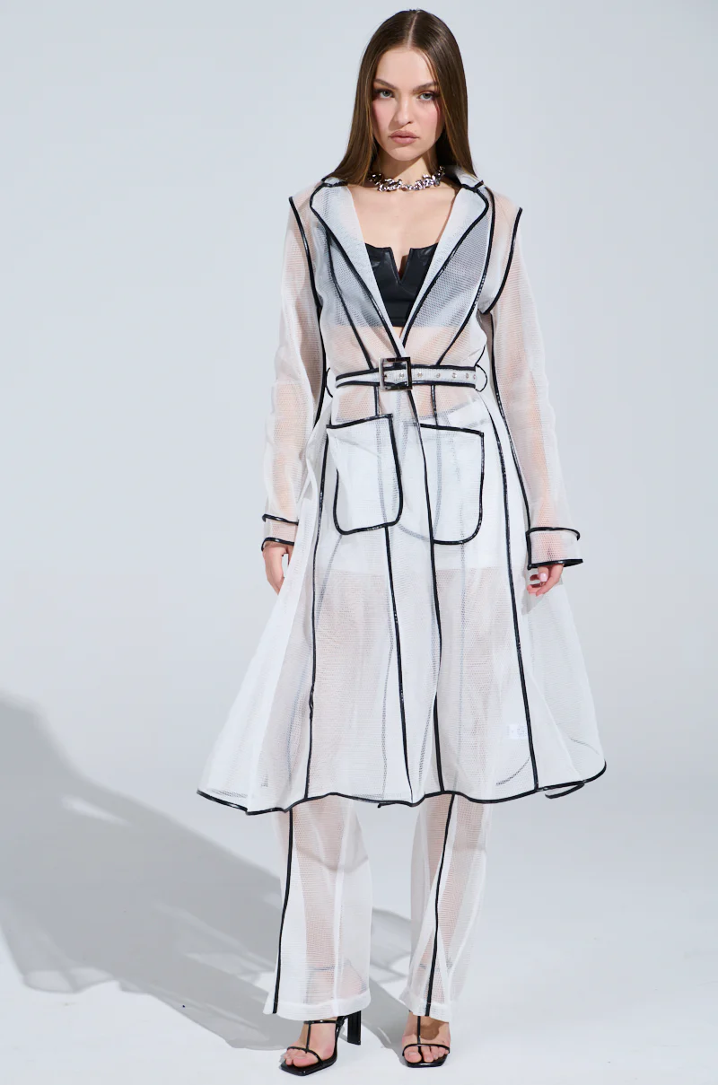 ONE TO WATCH MESH TROUSER IN WHITE - Image 5
