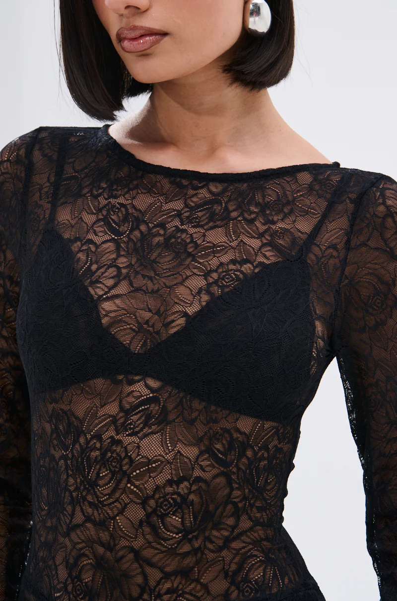 ONLY IF THERE'S BOTTLE SERVICE LACE JUMPSUIT - Image 10