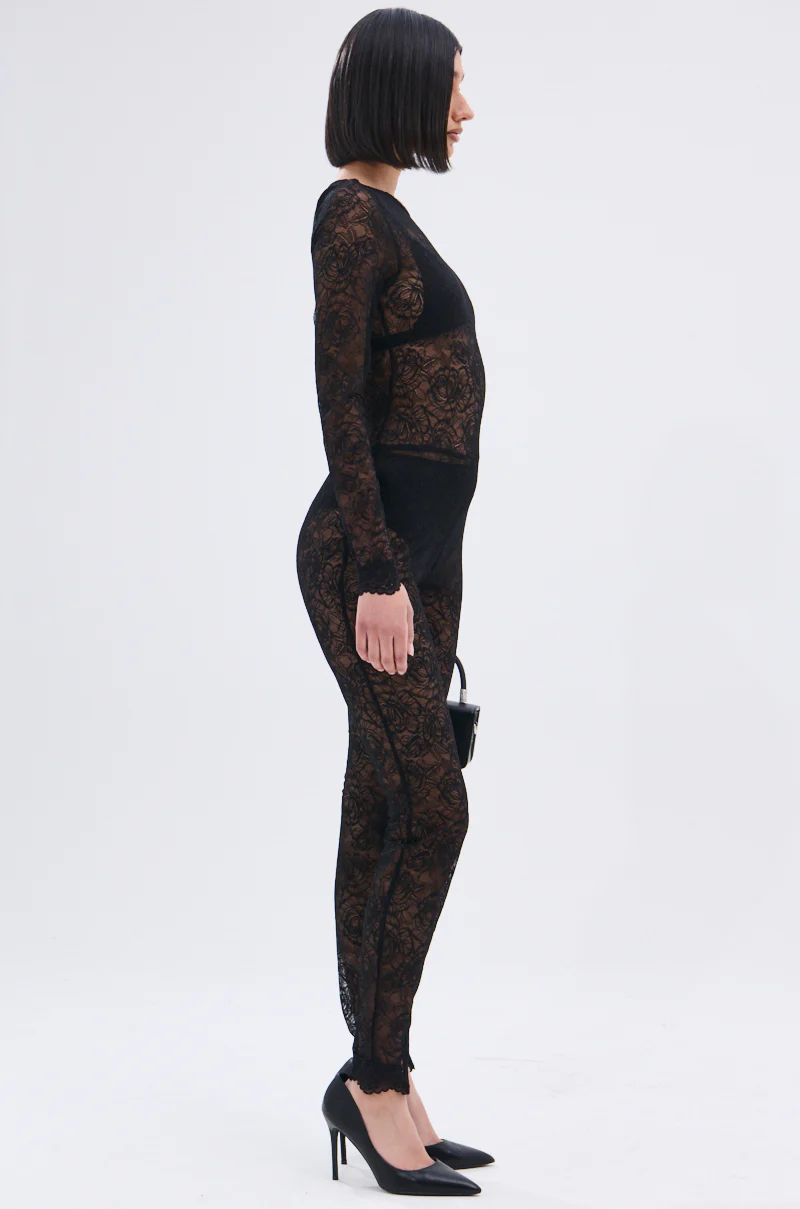 ONLY IF THERE'S BOTTLE SERVICE LACE JUMPSUIT - Image 6