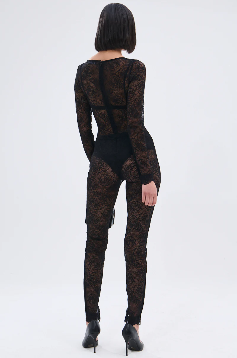 ONLY IF THERE'S BOTTLE SERVICE LACE JUMPSUIT - Image 7