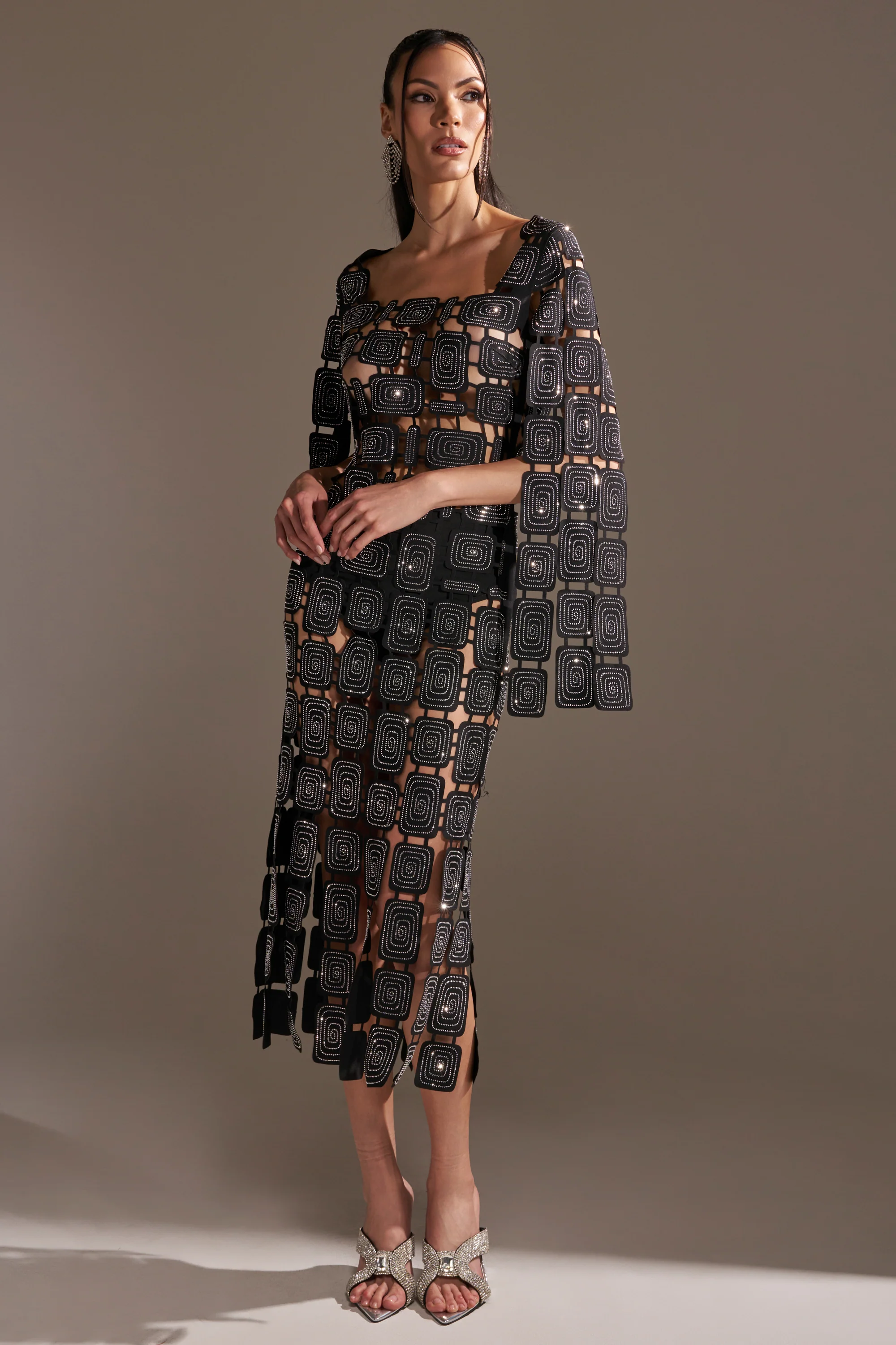 ONLY ONE OF ME RHINESTONE MIDI DRESS - Image 3