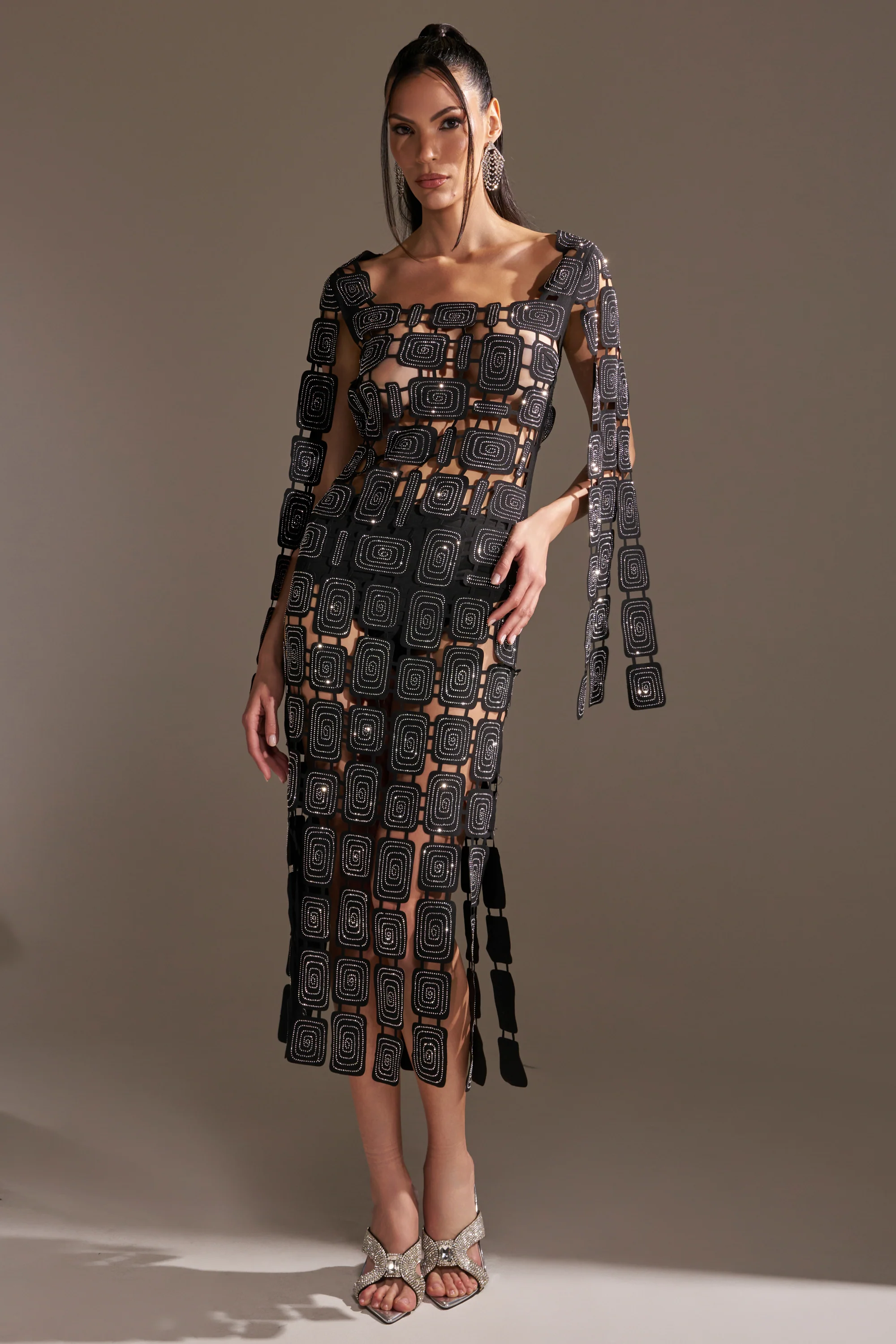 ONLY ONE OF ME RHINESTONE MIDI DRESS - Image 4