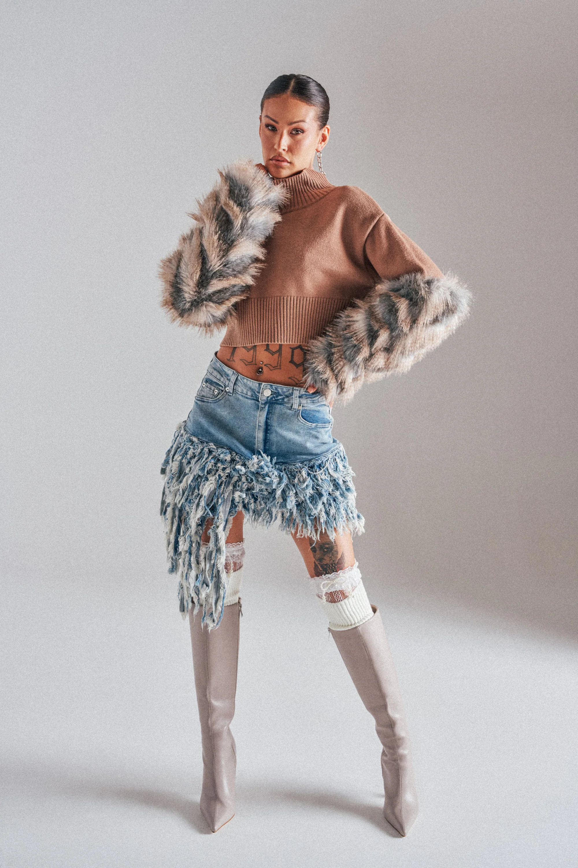 OPEN UP YOUR LOVE DENIM SKIRT - Image 2