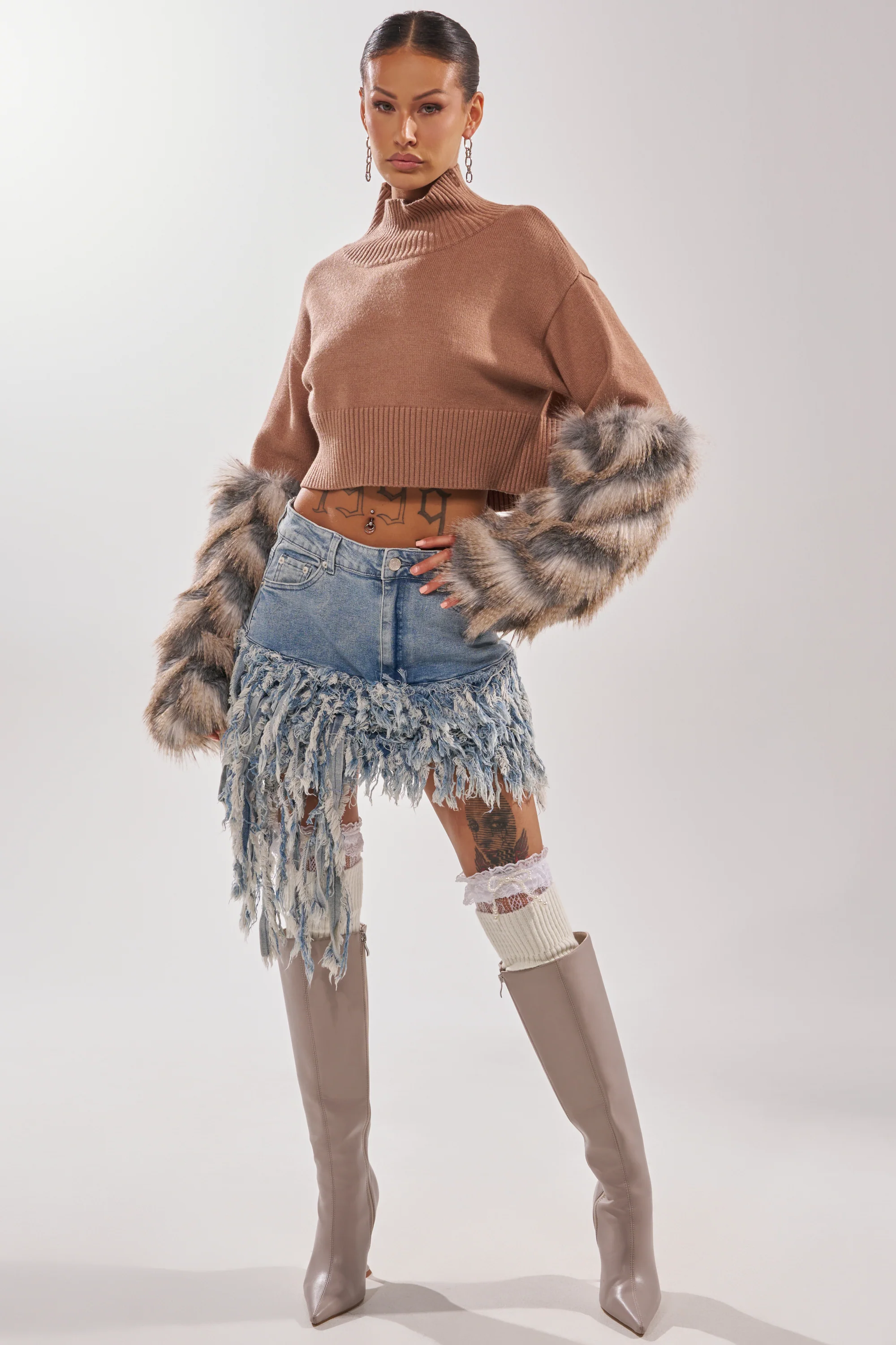 OPEN UP YOUR LOVE DENIM SKIRT - Image 9