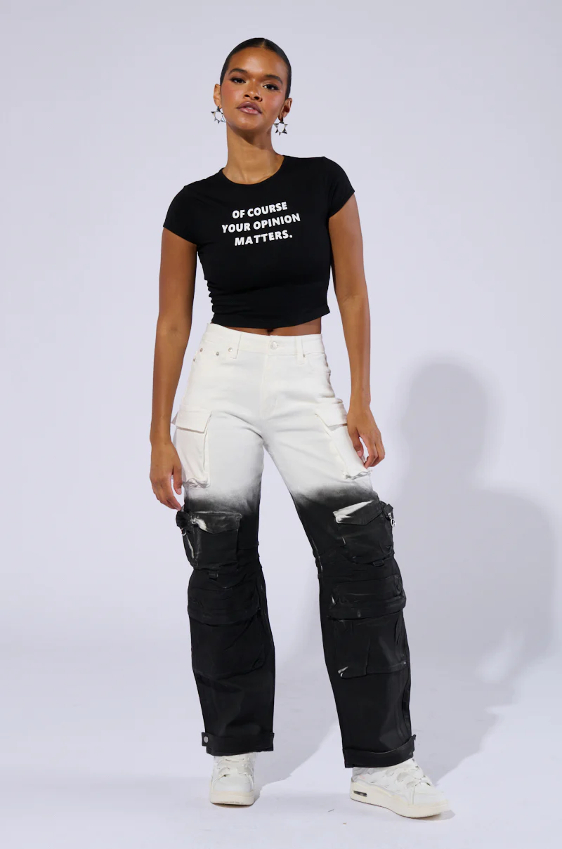 OPINION MATTERS GRAPHIC CROP TEE - Image 5