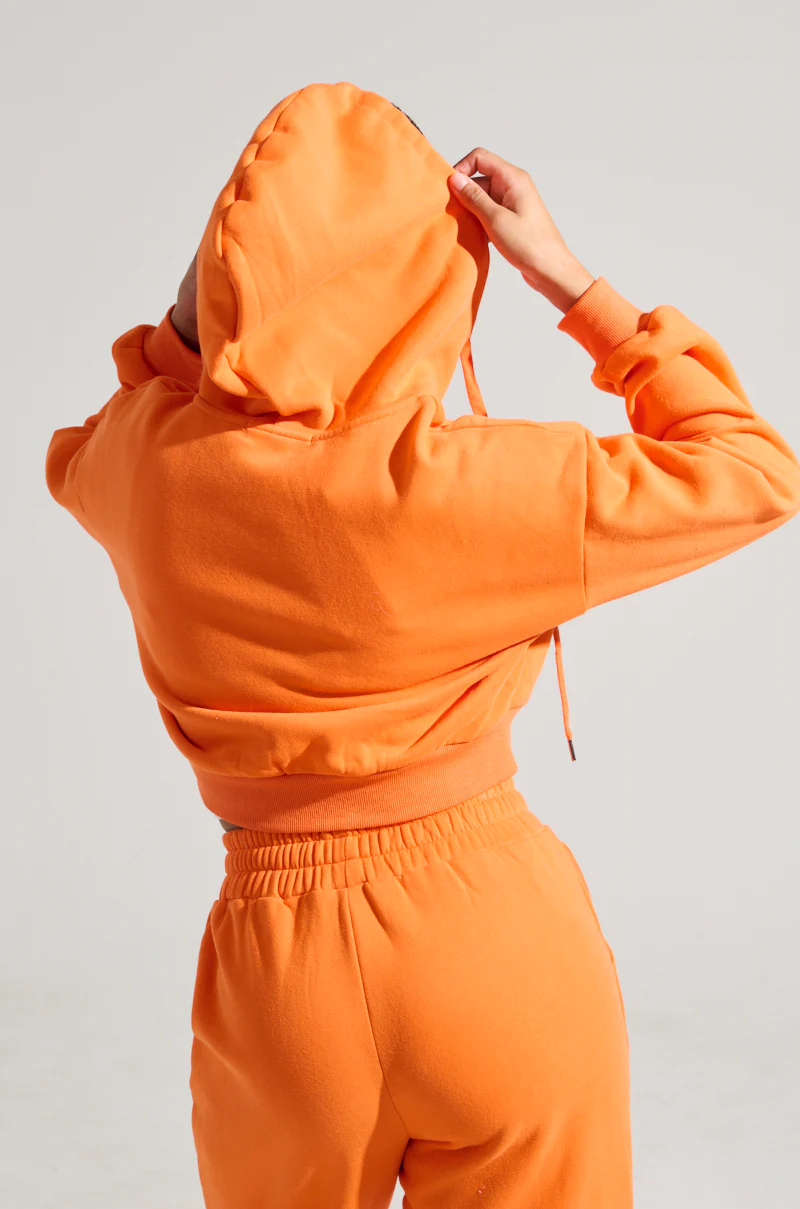 ORANGE CROP ZIP UP SWEATSHIRT - Image 5