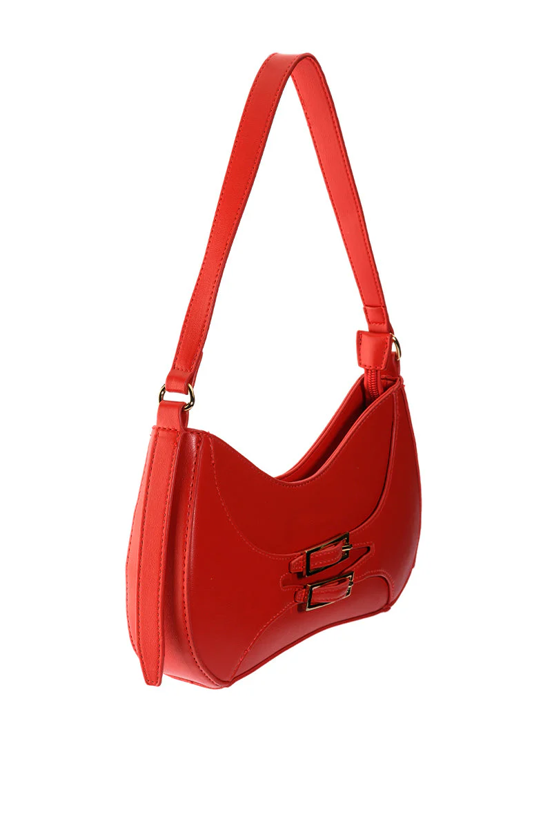 ORTIZ SHOULDER BAG IN RED PU - Image 3