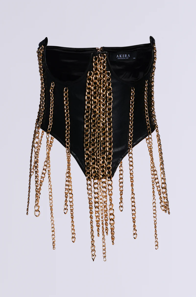 OUT ALL NIGHT CHAIN CORSET BELT - Image 5