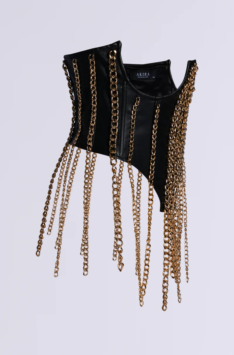 OUT ALL NIGHT CHAIN CORSET BELT - Image 6