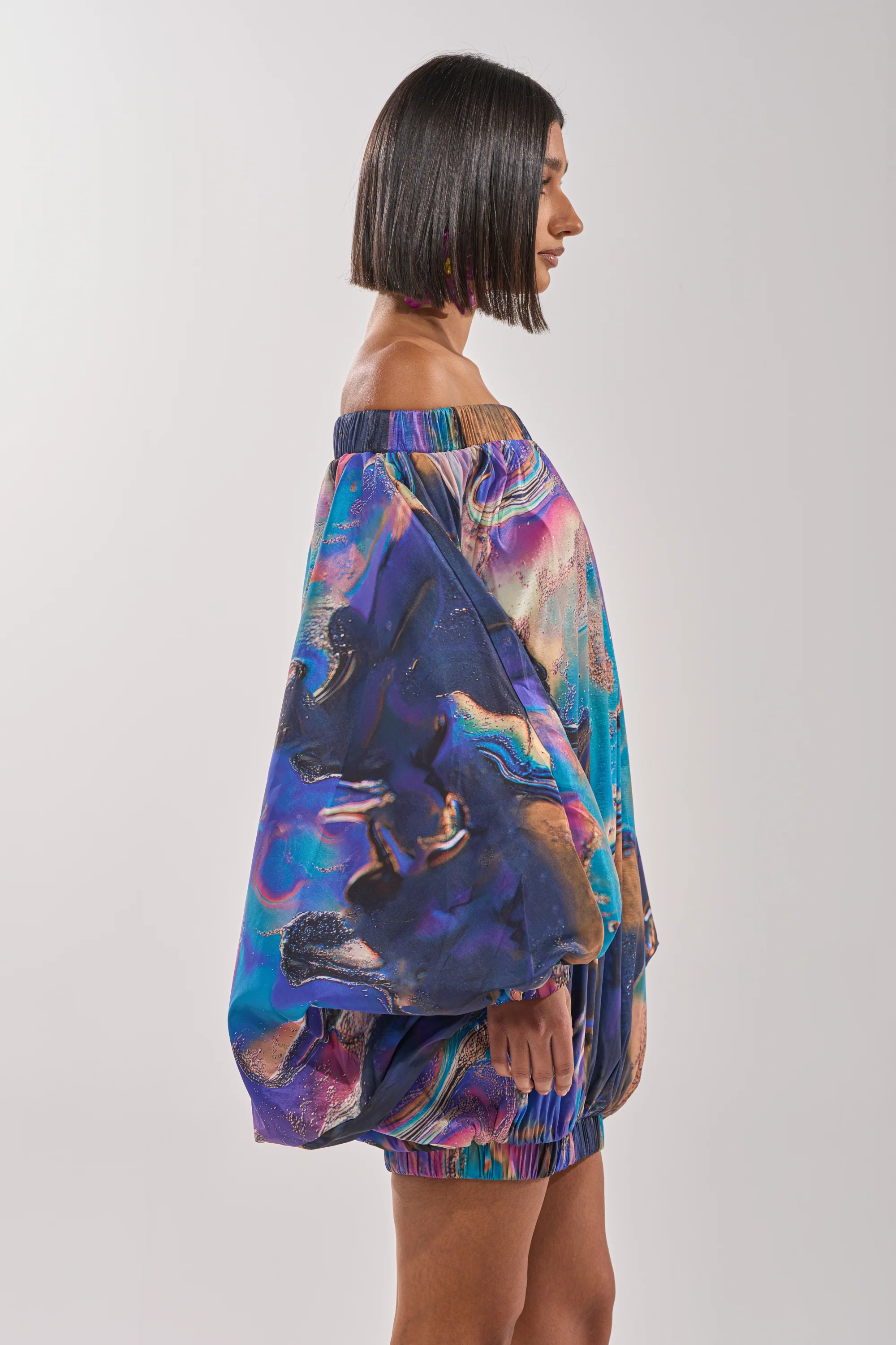 OUT FOR BRUNCH PATTERNED MINI DRESS - Image 5