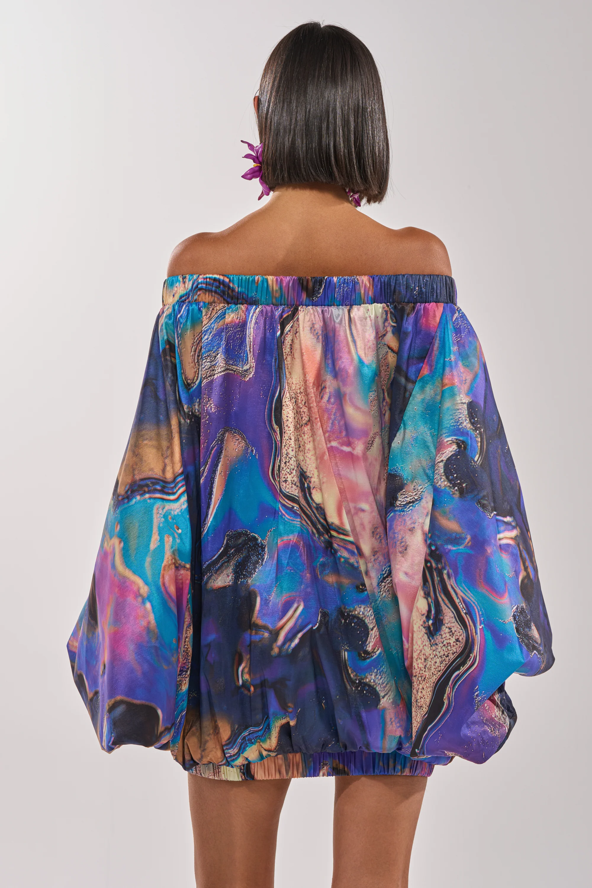 OUT FOR BRUNCH PATTERNED MINI DRESS - Image 6