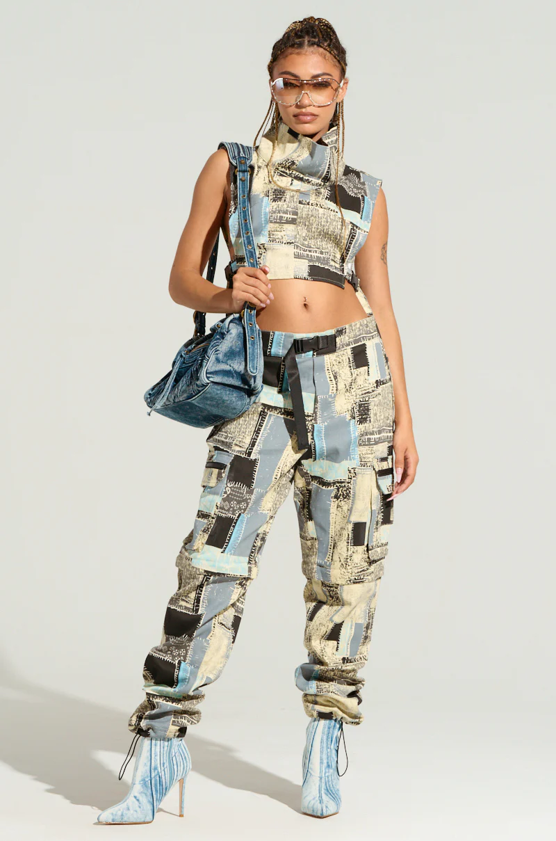 OUT OF MY HEAD PATCHWORK TOP - Image 6